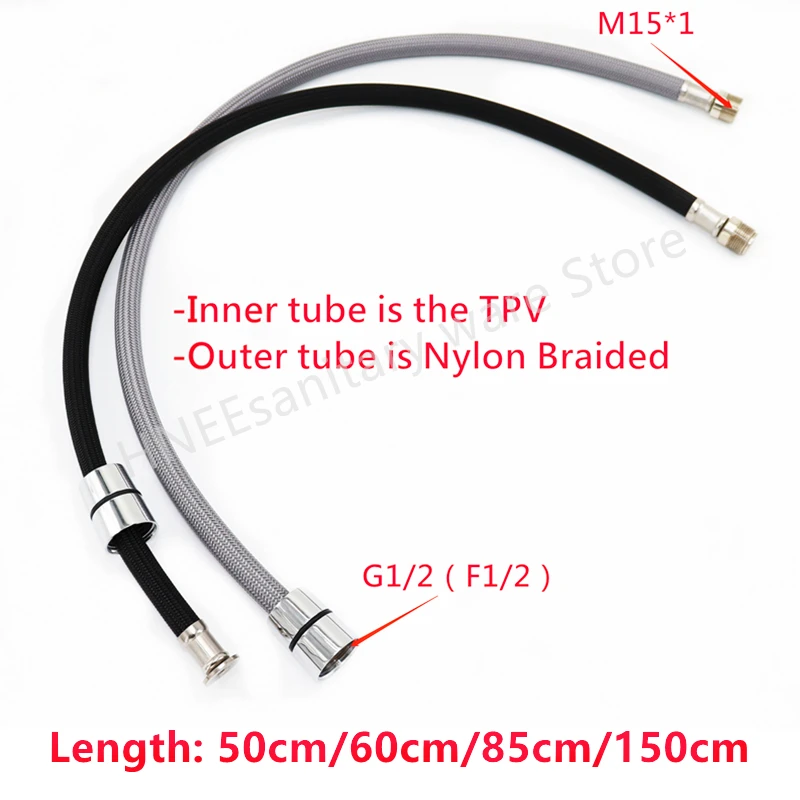 Flexible Hose Braided - Selang air nilon kepang fleksibel, 50cm/60cm/85cm/150cm