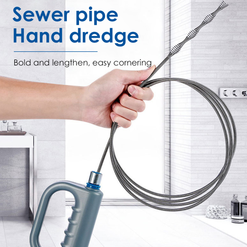 Drain Snake Flexible - 10M Drain Unblocker Batang Fleksibel Auger