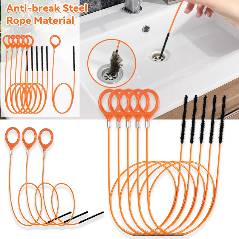 Drain Snake Flexible - Alat Pembersih Rambut Saluran Air, Fleksibel,