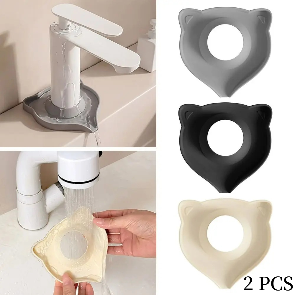Silicone Tap Washer - 2 Buah Alas Drainase Berbentuk Kucing