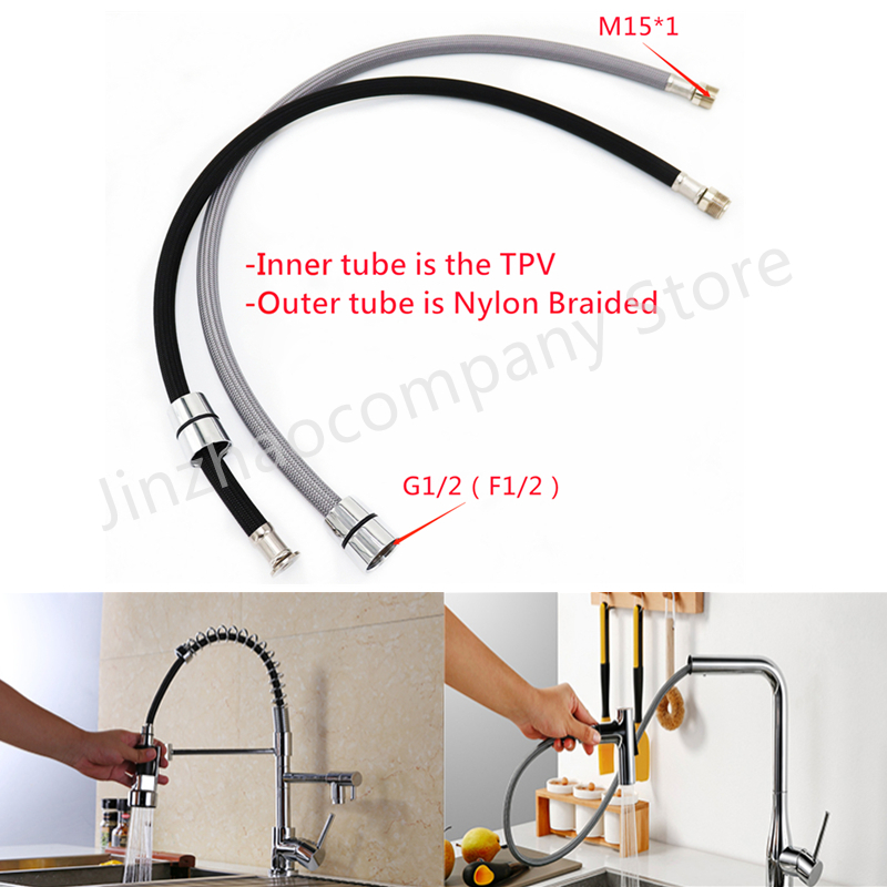 Flexible Hose Braided - Selang air fleksibel kepang nilon, 50cm/60cm/85cm/150cm/180cm/300cm