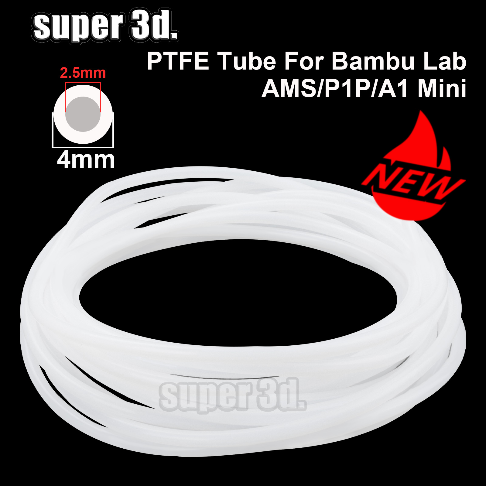 Ptfe Tape Thread - Tabung PTFE Printer 3D 2.5Mm 4Mm