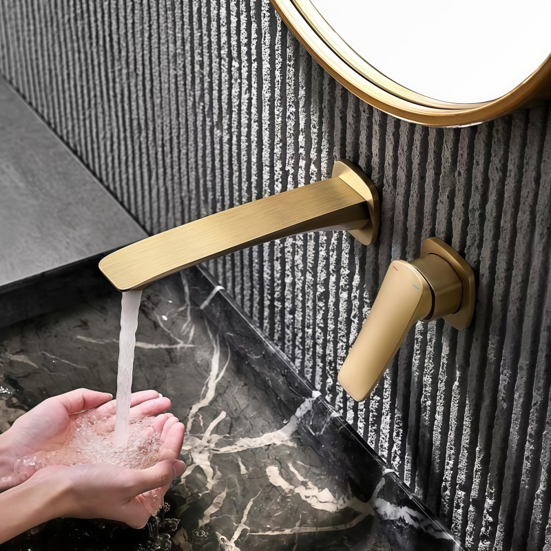 Basin Mixer Cartridge - Keran Kamar Mandi Tersembunyi Berlapis Emas,