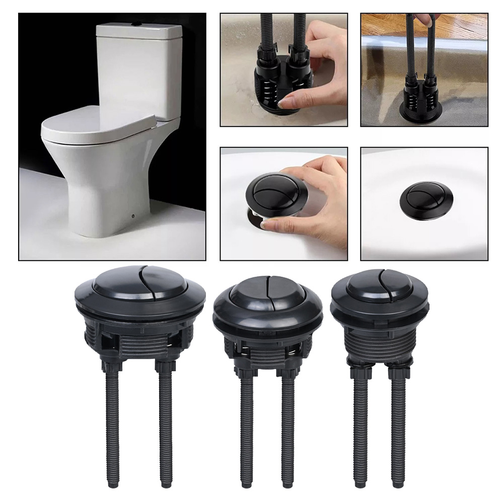 Toilet Fill Valve - Tombol Penyiram Toilet Hitam 38Mm Katup