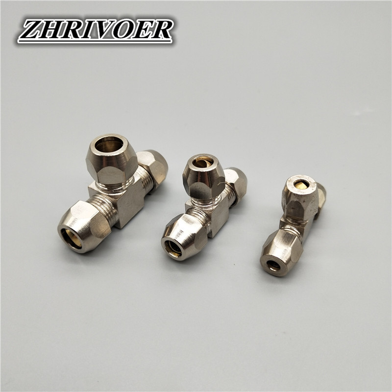 Compression Fitting Brass - 1 Buah Fitting Pneumatik Kuningan T