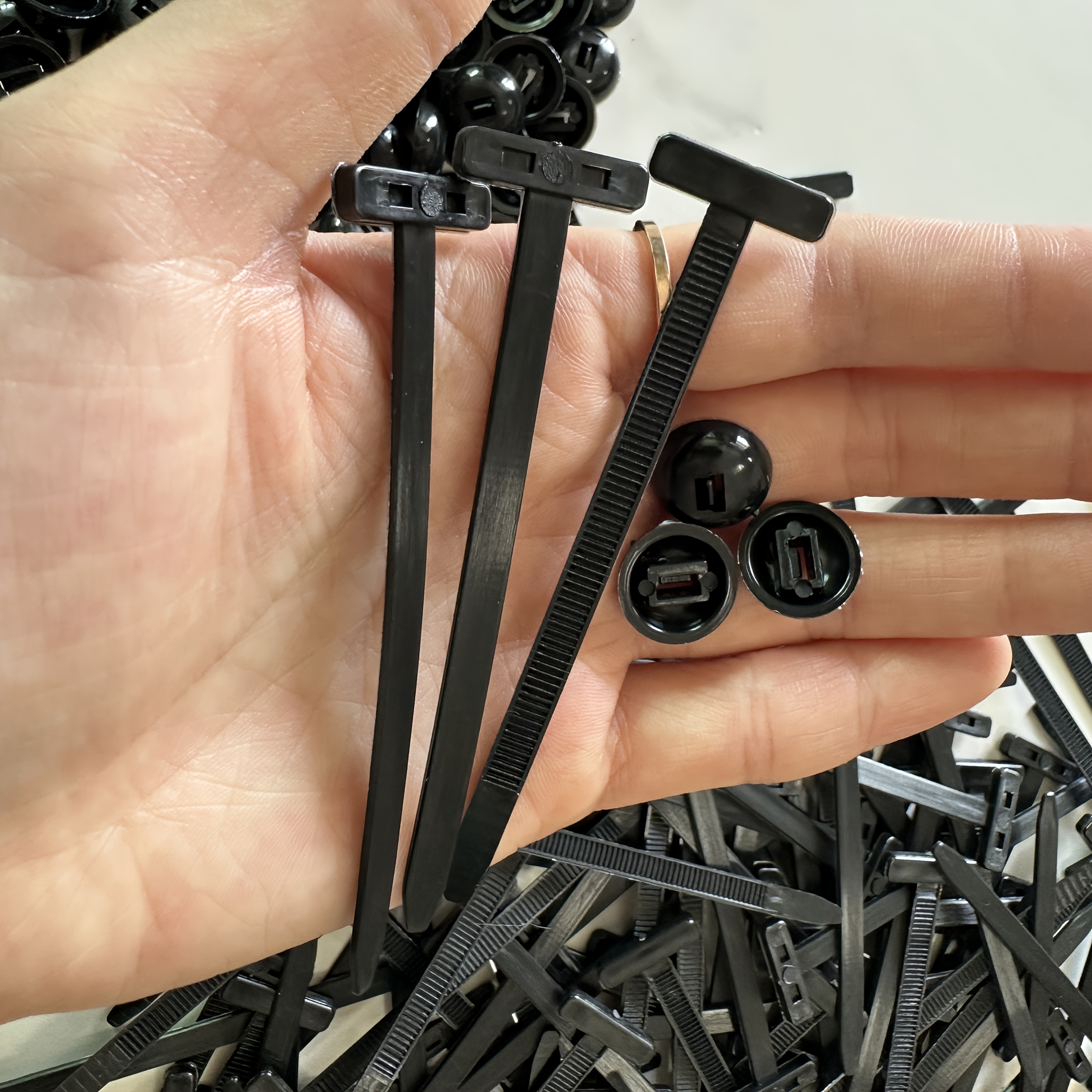 Plastic Pipe Clip - 200/100/50Pcs Tali Kabel Nylon Self-Lock dengan