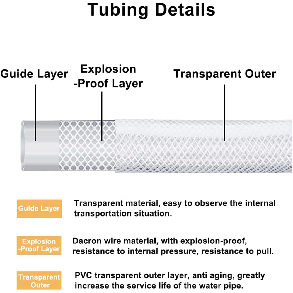 Tabung vinil PVC bening kepang - Flexible Hose Braided ulasan dan harga