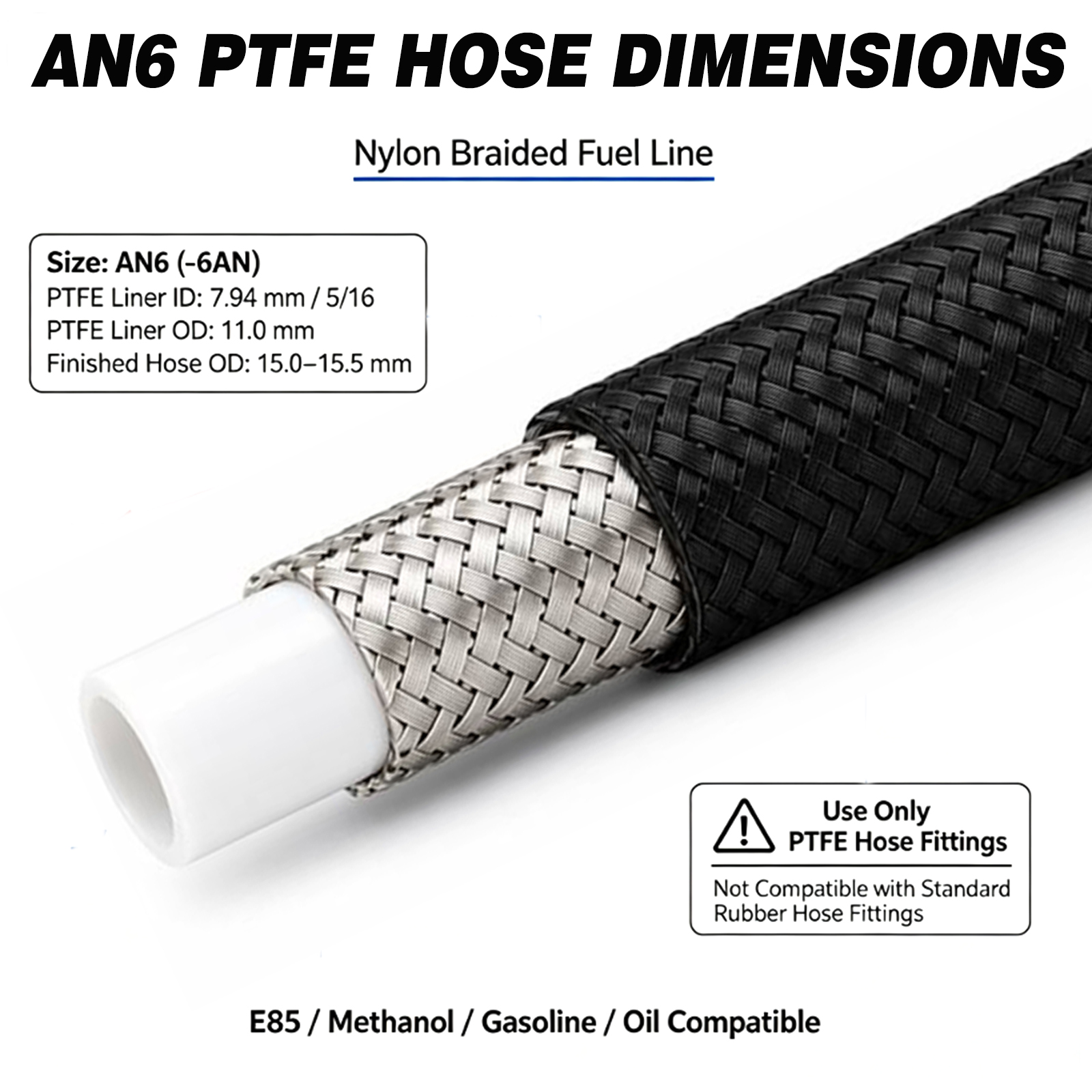 AN3 AN4 AN6 AN8 AN10 1M/2M/3M/ - Ptfe Tape Thread ulasan dan harga