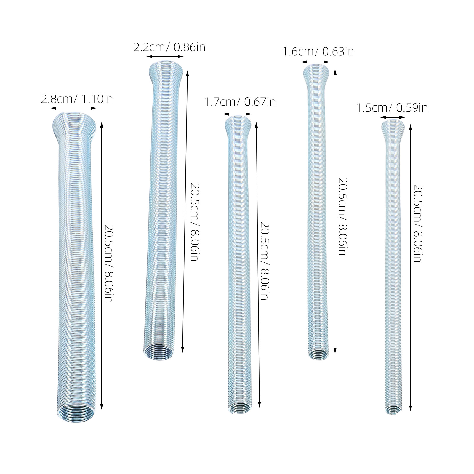 5Pcs Peralatan Pembengkok Pipa - Pipe Bending Spring ulasan dan harga