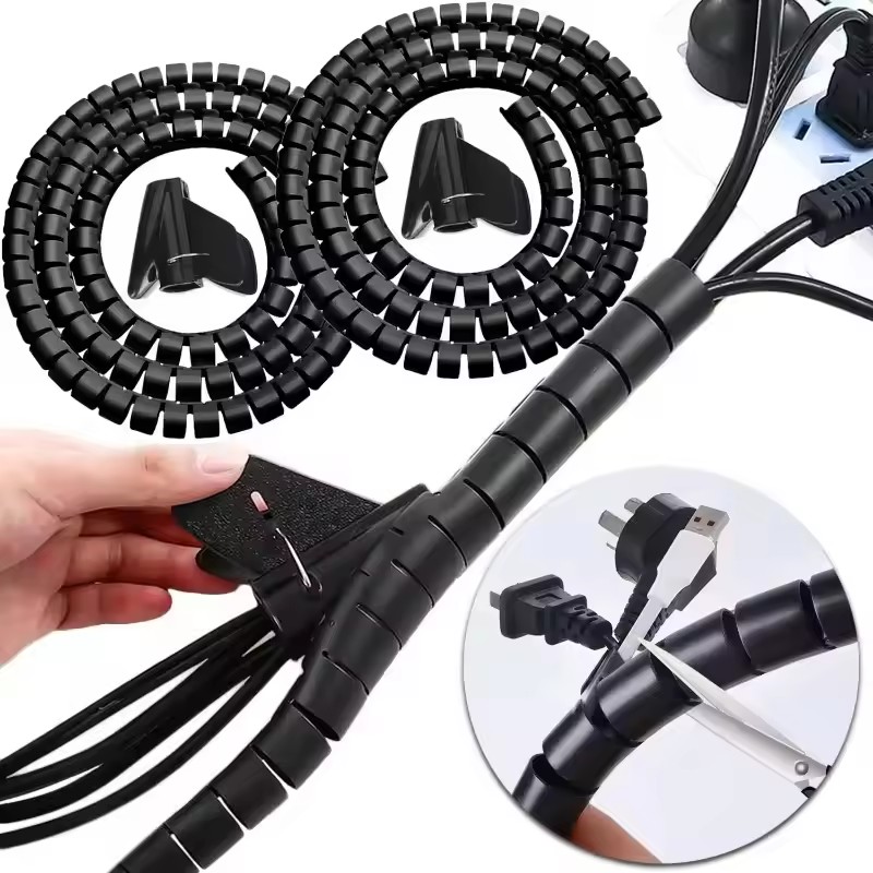2M Klip Pengatur Kabel Spiral  - Plastic Pipe Clip ulasan dan harga