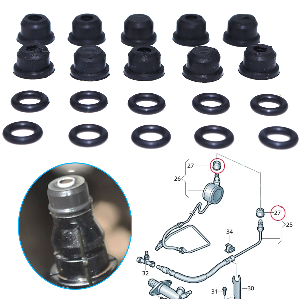 Untuk Fiat Ulysse Peugeot 806  - Plastic Pipe Clip ulasan dan harga