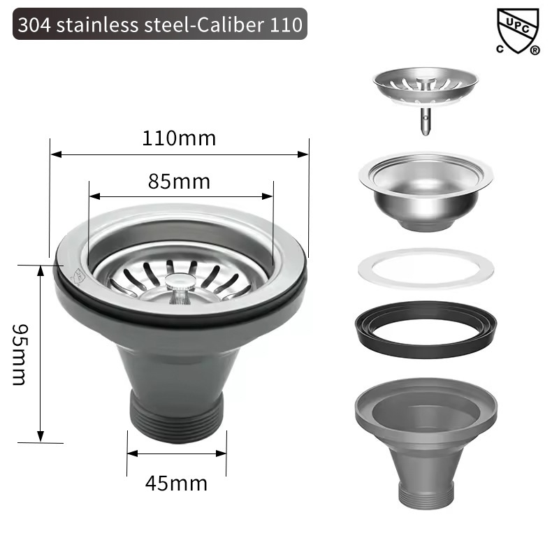 Filter wastafel cangkir Amerik - Overflow Pipe Clip ulasan dan harga
